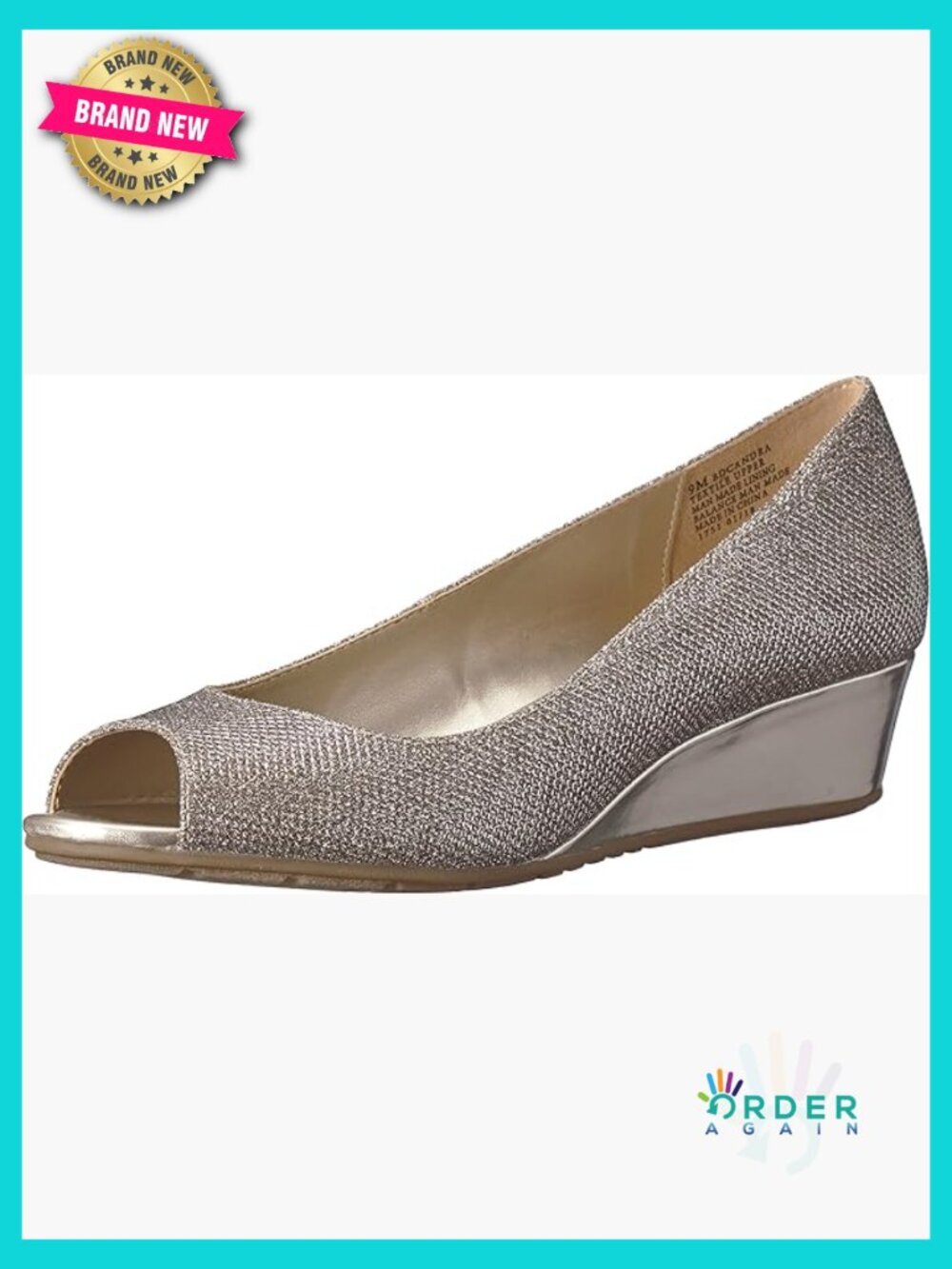 Wedge Heels Slip-On Peep Toe Pumps Comfort Cushioned Footbed Flexible